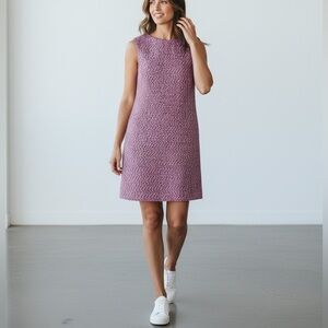 ANN MASHBURN Lavender Textured Midi Dress